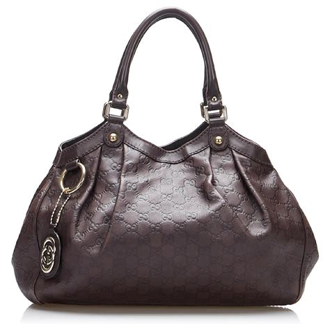 gucci brown guccissima sukey tote|gucci reversible tote large.